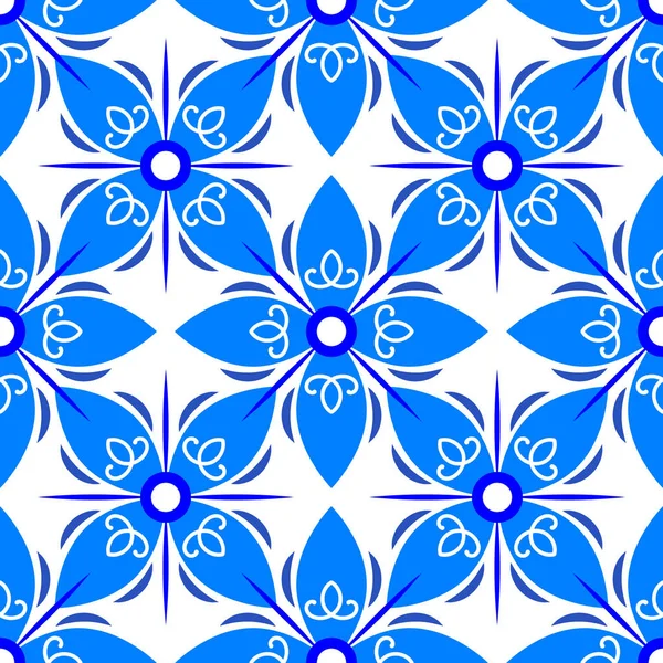 Azulejos portugiesische traditionelle Zierfliese — Stockvektor