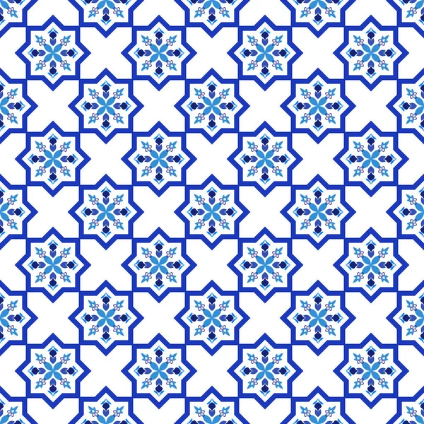 Azulejos portoghese tradizionale piastrelle ornamentali — Vettoriale Stock