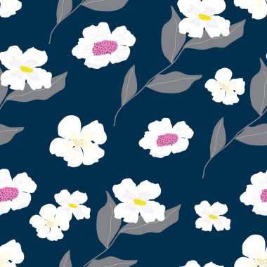 Çiçeklerle kusursuz desen