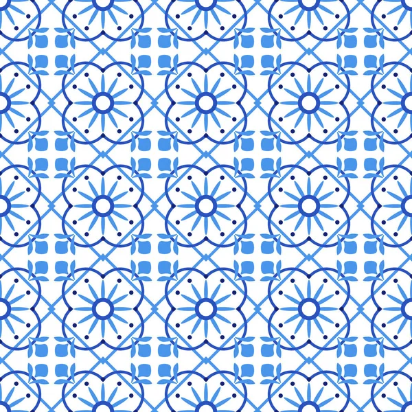 Azulejos carrelage ornemental traditionnel portugais — Image vectorielle