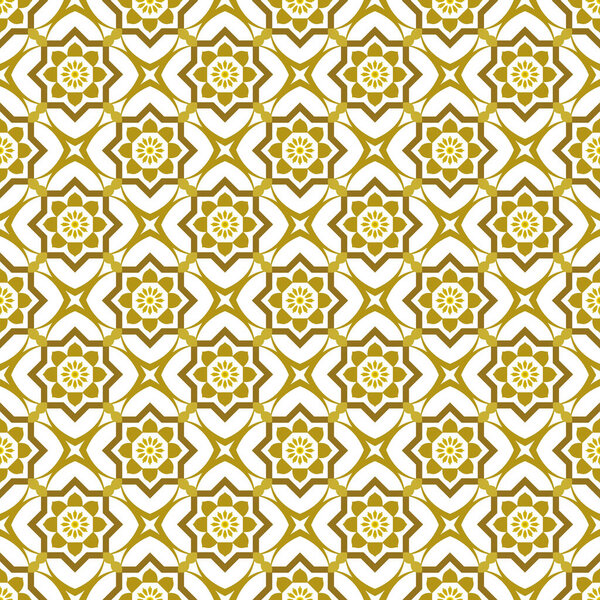 Белый фон с красивыми золотыми орнаментами
