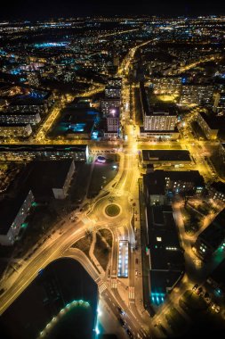 Şehir Wroclaw, cadde görünümü, Sky Tower