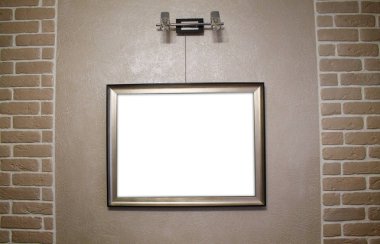 boş Çerçeve duvara. Parlatıcı