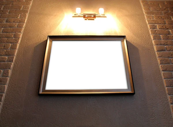 empty frame on the wall. Shine