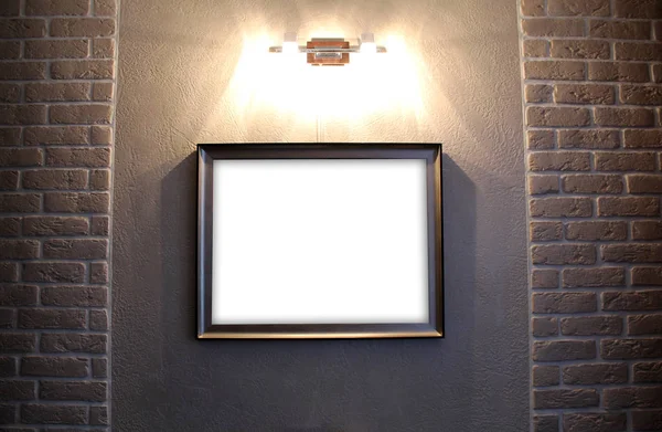 empty frame on the wall. Shine