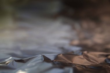 Renk buruşuk kağıt yakın çekim doku. Metalik Parlatıcı.