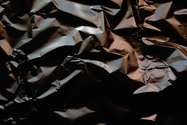 Текстура цветной смятой бумаги крупным планом. Металлический блеск
.