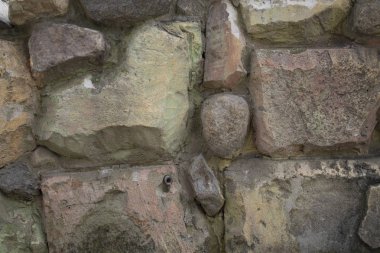 Eski bir taş duvar yakın çekim dokusuna