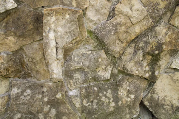 Textura Una Vieja Pared Piedra Primer Plano — Foto de Stock