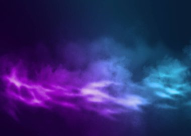 Boş arka plan sahnesi. Islak asfaltta karanlık sokak yansıması. Karanlıkta neon ışıkları, neon şekiller, duman. Boş bir sahne gösterisinin arka planı. Soyut koyu arkaplan.