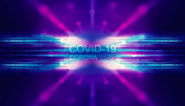 COVIND-19 koronavirüs salgınının temasının soyut arkaplanı boş.