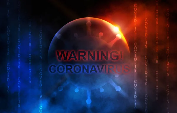 Covind Koronavirüs Salgınının Temasının Soyut Arkaplanı Boş — Stok fotoğraf