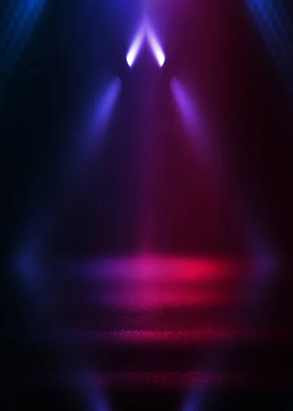 Lege Donkere Abstracte Achtergrond Achtergrond Van Lege Showscene Glow Neon — Stockfoto