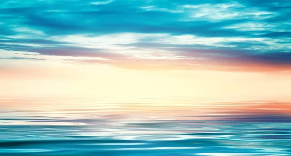 Фон Морского Пейзажа Голубое Небо Облаками Над Морем Солнечный Свет — стоковое фото