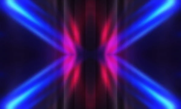 Sötét Elvont Futurisztikus Háttér Neonvonalak Ragyognak Neon Vonalak Formák Sokszínű — Stock Fotó