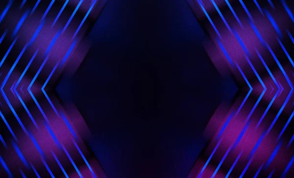 Sötét Elvont Futurisztikus Háttér Neonvonalak Ragyognak Neon Vonalak Formák Sokszínű — Stock Fotó