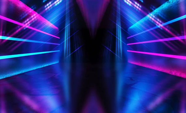Üres Sötét Elvont Háttér Üres Jelenet Háttere Világít Neon Fény — Stock Fotó