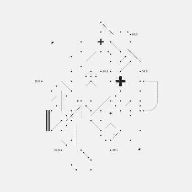 Karmaşık tasarım öğesi aksaklık tarzı beyaz arka plan üzerinde. Baskı, poster ve kapakları için yararlı.