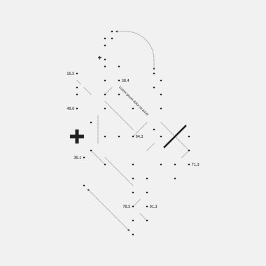 Karmaşık tasarım öğesi aksaklık tarzı beyaz arka plan üzerinde. Baskı, poster ve kapakları için yararlı.
