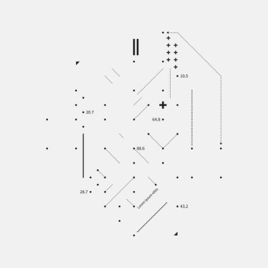 Karmaşık tasarım öğesi aksaklık tarzı beyaz arka plan üzerinde. Baskı, poster ve kapakları için yararlı.