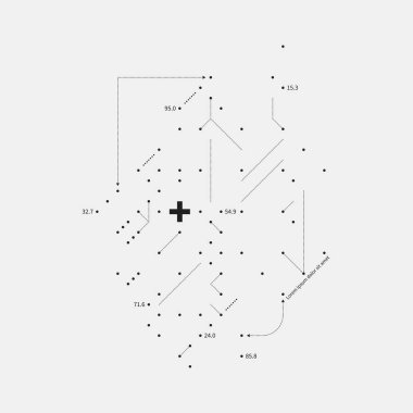 Karmaşık tasarım öğesi aksaklık tarzı beyaz arka plan üzerinde. Baskı, poster ve kapakları için yararlı.