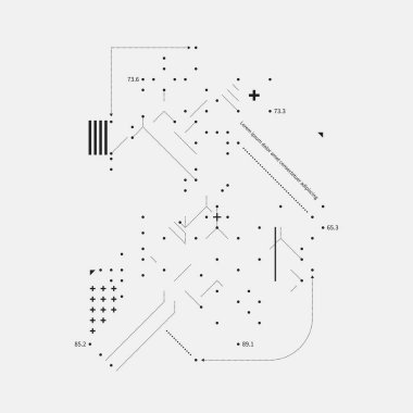 Karmaşık tasarım öğesi aksaklık tarzı beyaz arka plan üzerinde. Baskı, poster ve kapakları için yararlı.