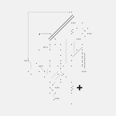 Karmaşık tasarım öğesi aksaklık tarzı beyaz arka plan üzerinde. Baskı, poster ve kapakları için yararlı.