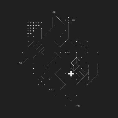 Karmaşık tasarım öğesi aksaklık tarzı siyah arka plan üzerine. Baskı, poster ve kapakları için yararlı.