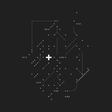 Karmaşık tasarım öğesi aksaklık tarzı siyah arka plan üzerine. Baskı, poster ve kapakları için yararlı.