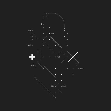 Karmaşık tasarım öğesi aksaklık tarzı siyah arka plan üzerine. Baskı, poster ve kapakları için yararlı.