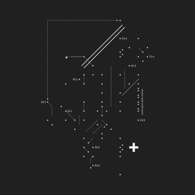 Karmaşık tasarım öğesi aksaklık tarzı siyah arka plan üzerine. Baskı, poster ve kapakları için yararlı.
