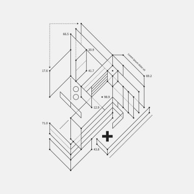 Soyut tasarım öğesi beyaz arka plan üzerinde taslak tarzında. Techno baskılar ve posterler için yararlı.