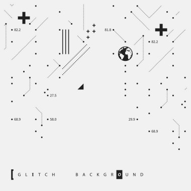 Aksaklık metin arka plan basit tasarım öğeleri ile. Posterler ve kapaklar için yararlı