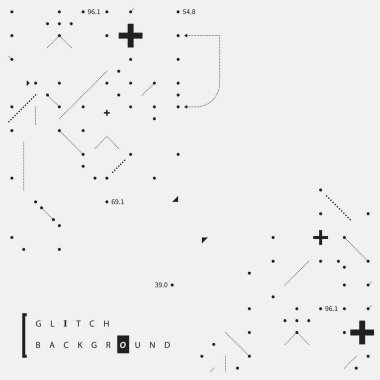 Aksaklık metin arka plan basit tasarım öğeleri ile. Posterler ve kapaklar için yararlı