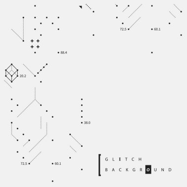 Aksaklık metin arka plan basit tasarım öğeleri ile. Posterler ve kapaklar için yararlı