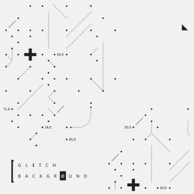Aksaklık metin arka plan basit tasarım öğeleri ile. Posterler ve kapaklar için yararlı