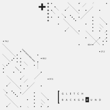 Aksaklık metin arka plan basit tasarım öğeleri ile. Posterler ve kapaklar için yararlı