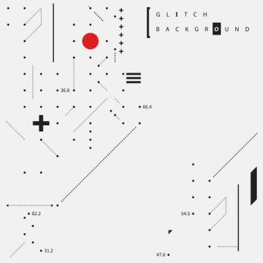 Aksaklık metin arka plan basit tasarım öğeleri ile. Posterler ve kapaklar için yararlı