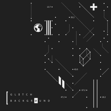 Aksaklık metin arka plan basit tasarım öğeleri ile. Posterler ve kapaklar için yararlı