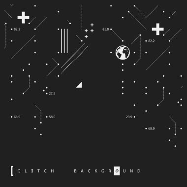 Aksaklık metin arka plan basit tasarım öğeleri ile. Posterler ve kapaklar için yararlı