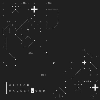 Aksaklık metin arka plan basit tasarım öğeleri ile. Posterler ve kapaklar için yararlı