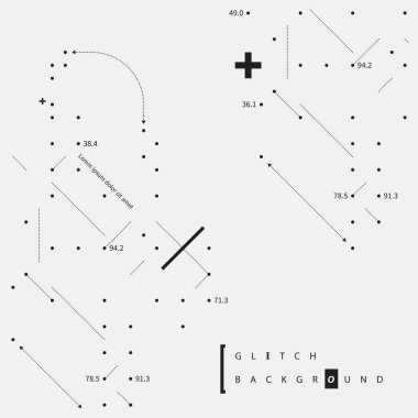 Aksaklık metin arka plan basit tasarım öğeleri ile. Posterler ve kapaklar için yararlı