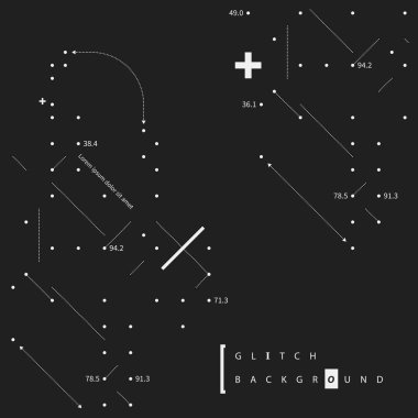 Aksaklık metin arka plan basit tasarım öğeleri ile. Posterler ve kapaklar için yararlı