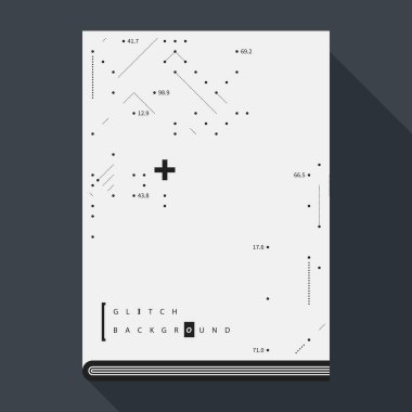 Aksaklık kitap kapak/poster tasarım şablonu ile basit geometrik tasarım öğeleri.