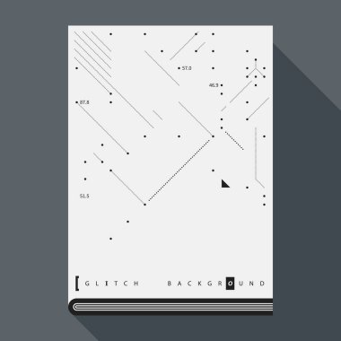 Aksaklık kitap kapak/poster tasarım şablonu ile basit geometrik tasarım öğeleri.