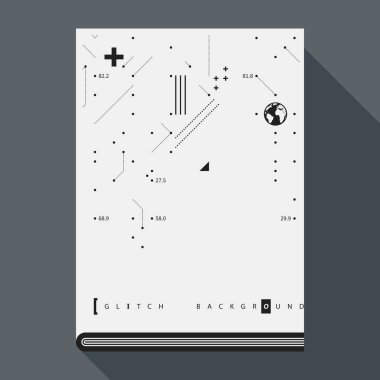 Aksaklık kitap kapak/poster tasarım şablonu ile basit geometrik tasarım öğeleri.