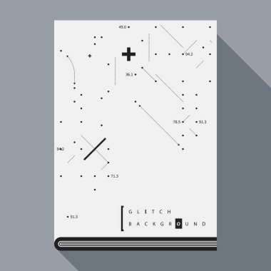 Aksaklık kitap kapak/poster tasarım şablonu ile basit geometrik tasarım öğeleri.