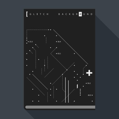 Aksaklık kitap kapak/poster tasarım şablonu ile basit geometrik tasarım öğeleri.