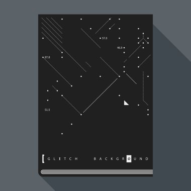 Aksaklık kitap kapak/poster tasarım şablonu ile basit geometrik tasarım öğeleri.