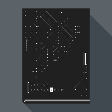 Aksaklık kitap kapak/poster tasarım şablonu ile basit geometrik tasarım öğeleri.